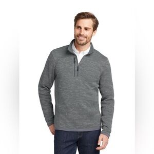 Eddie Bauer Men’s Sweater Fleece 1/4 Quarter Zip Pullover Grey Gray New